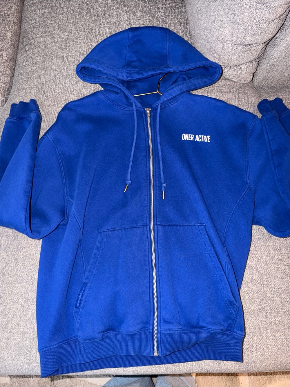 Oner Active - Foundations Zip Through Hoodie (Strong Blue)